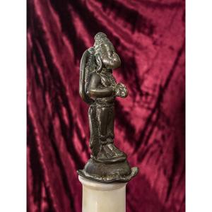 Statuette du dieu Hanuman en bronze, Inde, XVIIIe siècle.