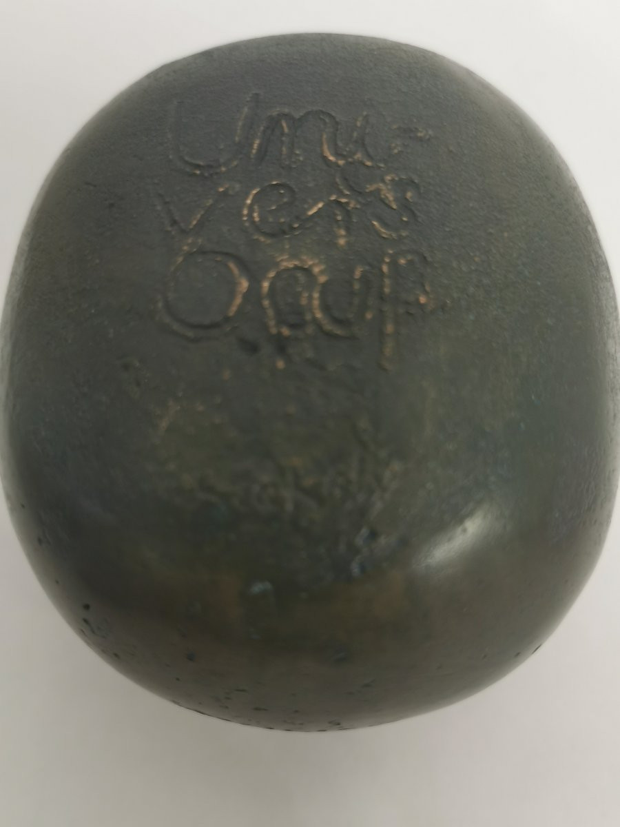 Sculpture En Bronze Uni-vers Oeuf Signé Szekely 1989, Monnaie De Paris -photo-3