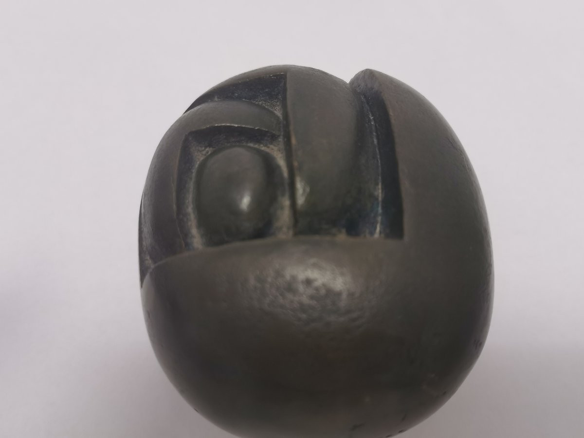 Sculpture En Bronze Uni-vers Oeuf Signé Szekely 1989, Monnaie De Paris -photo-4