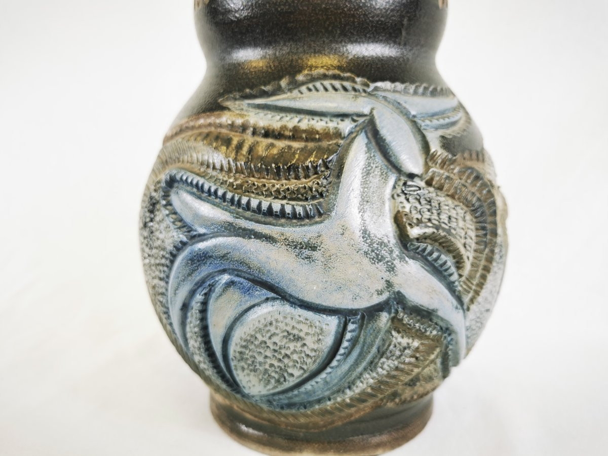 Vase Céramique Pique Fleur, Remmy Fils Betschdorf, 1989-photo-4