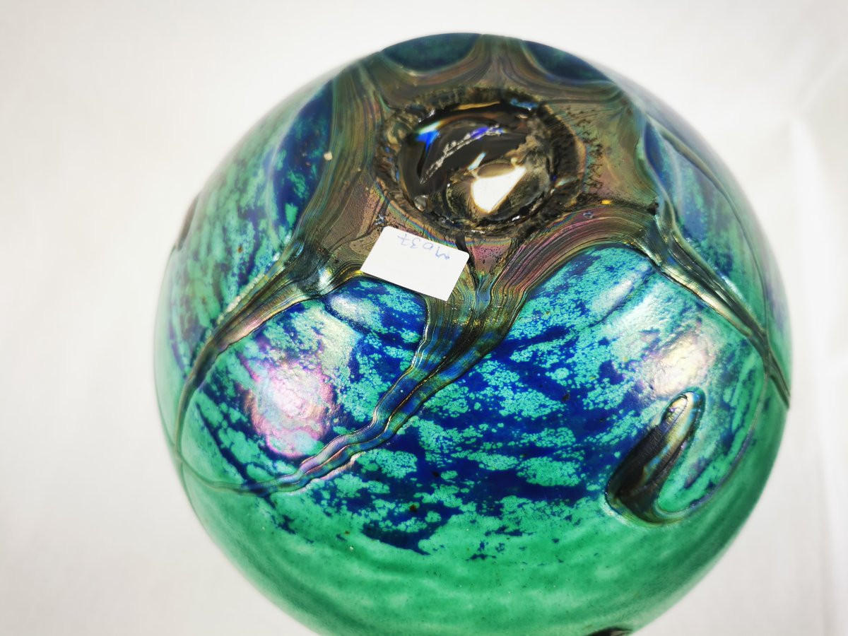 Jean Claude Novaro Blown Glass Ball Vase -photo-6