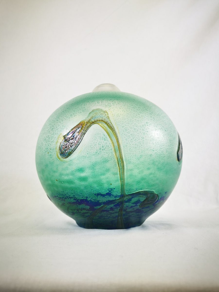 Jean Claude Novaro Blown Glass Ball Vase -photo-8