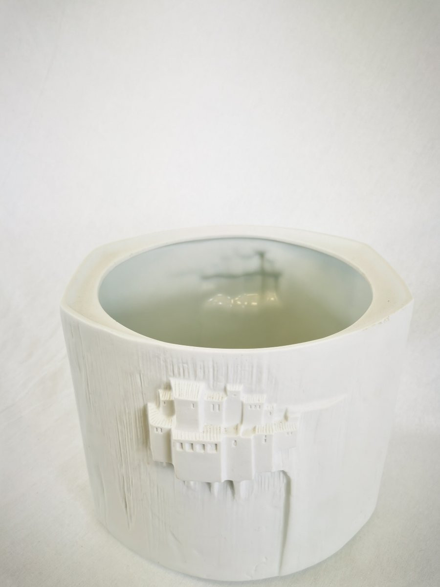 vase/cache pot porcelaine de  Limoges J Buchholtz-photo-2