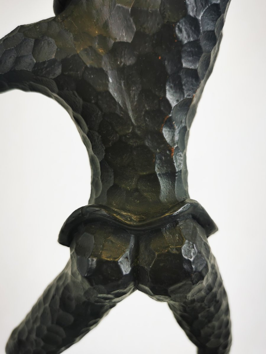 Sujet en fonte martelée " La Danseuse" de Nicolas de Wael pour Fondica 1990-photo-7