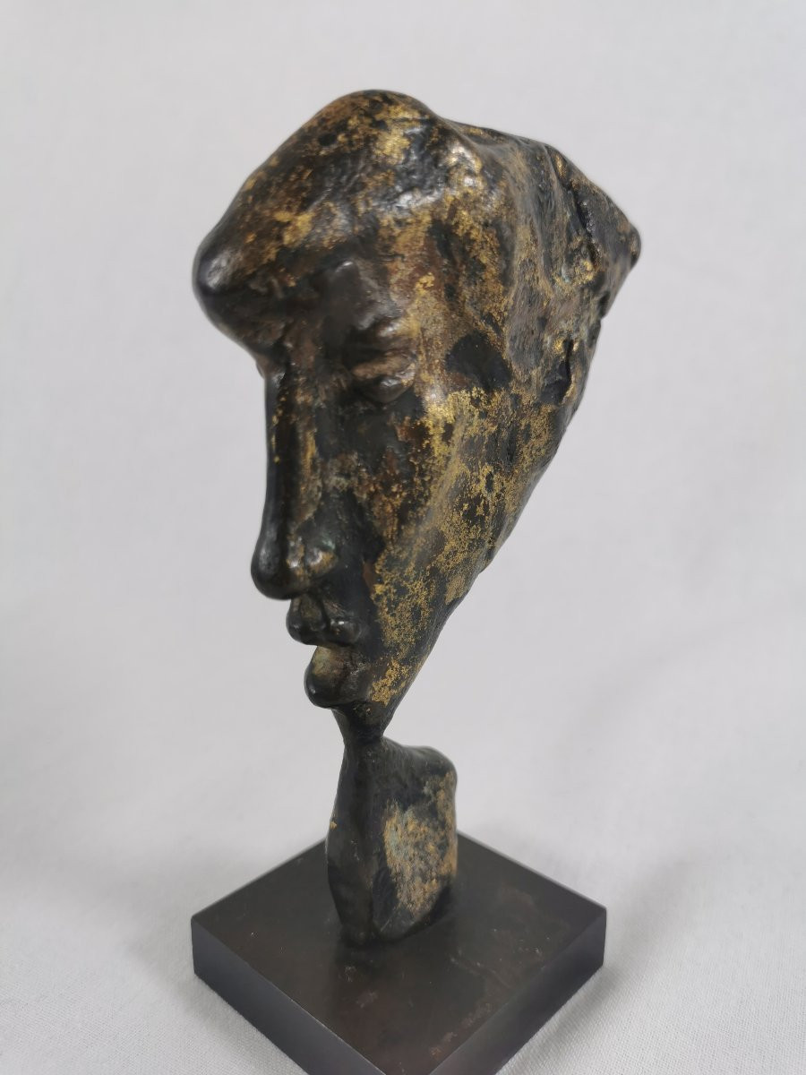 Bronze Sculpture, Calabrian Profile By G Busato 1974 Monnaie De Paris -photo-3