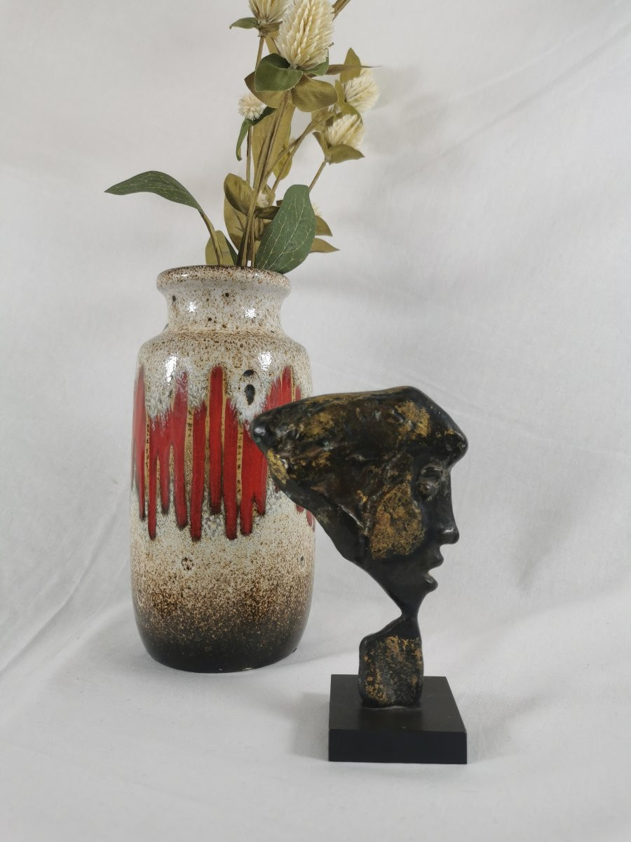Bronze Sculpture, Calabrian Profile By G Busato 1974 Monnaie De Paris -photo-8