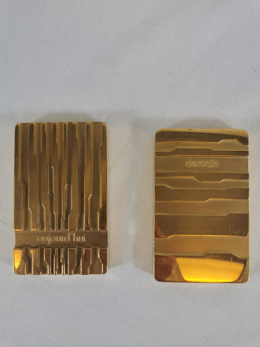 Decorative Bronze Plaques, Memento "today Tomorrow" Yves Mille Camps -photo-3