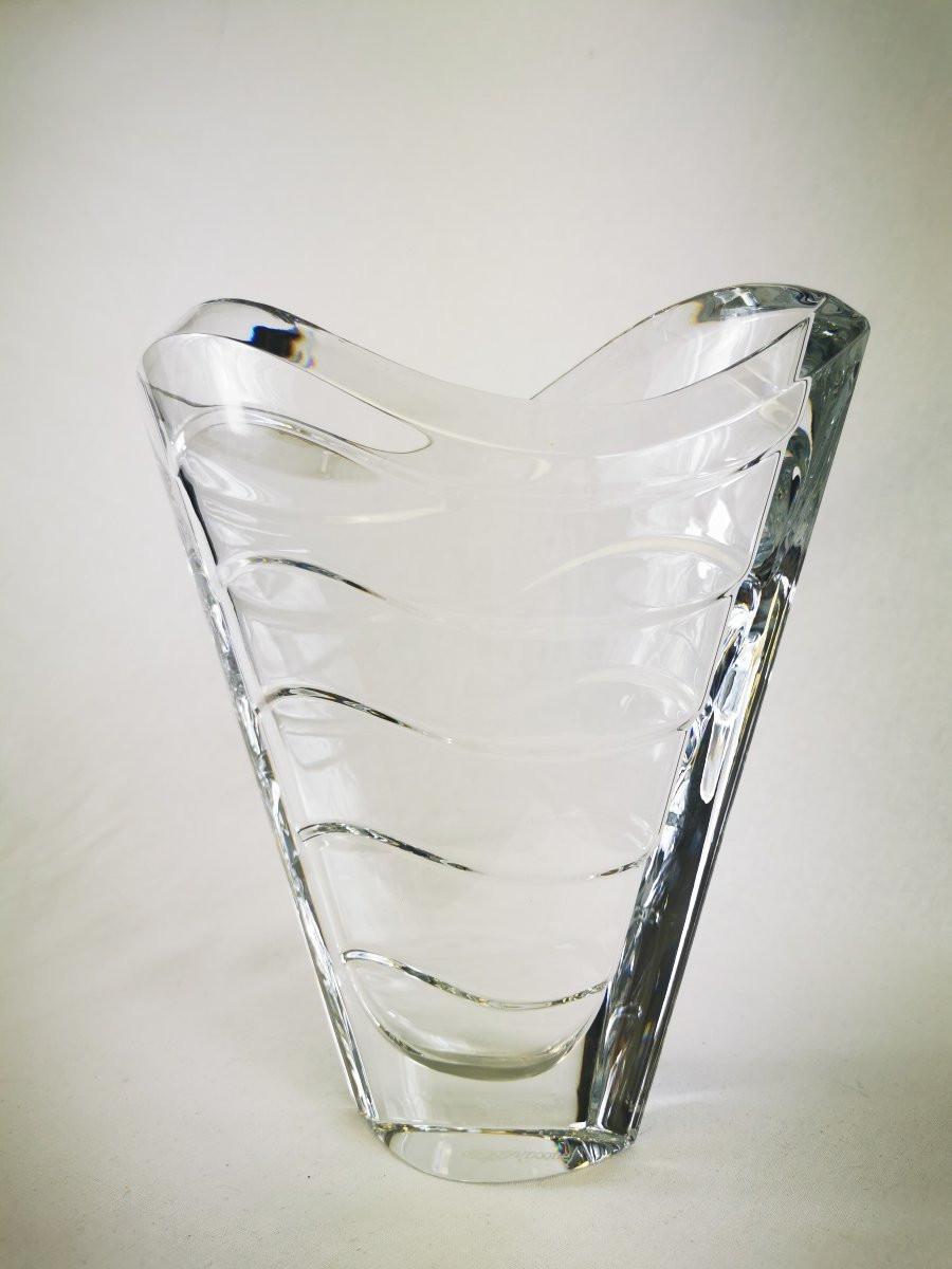 Baccarat Crystal Vase, Wave Model -photo-4
