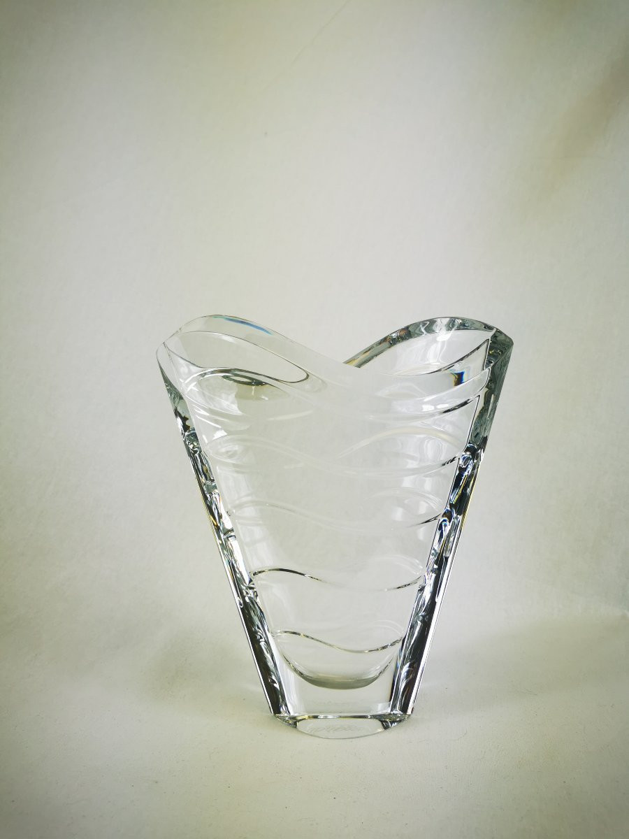 Baccarat Crystal Vase, Wave Model -photo-2