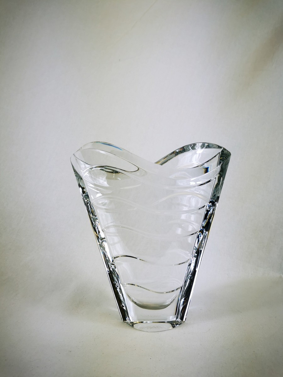 Baccarat Crystal Vase, Wave Model 