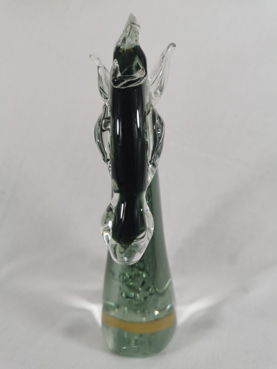 Tête de cheval en verre de Murano -photo-3