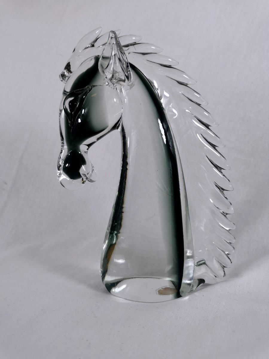 Tête de cheval en verre de Murano 