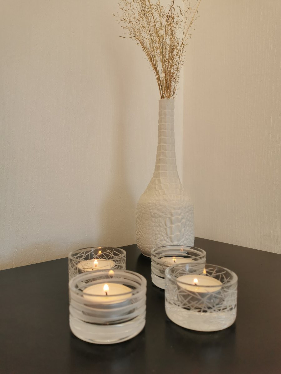 Set Of 4 Murano Candle Holders By Salviati -photo-4