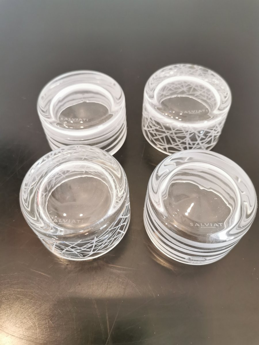Set Of 4 Murano Candle Holders By Salviati -photo-6