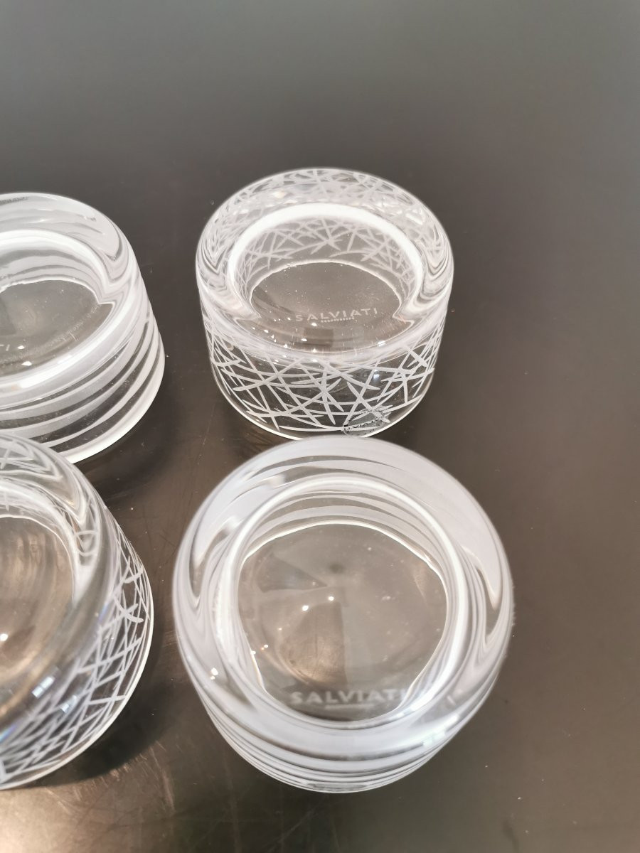 Set Of 4 Murano Candle Holders By Salviati -photo-7