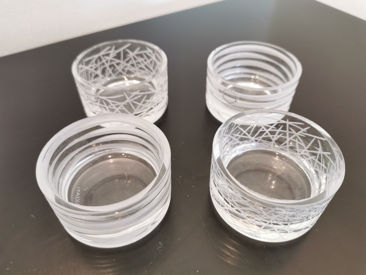 Set Of 4 Murano Candle Holders By Salviati 