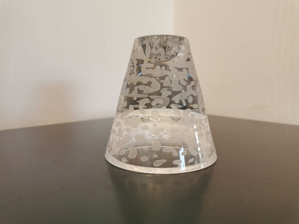 bougeoir en verre cône Murano par la maison Salviati 