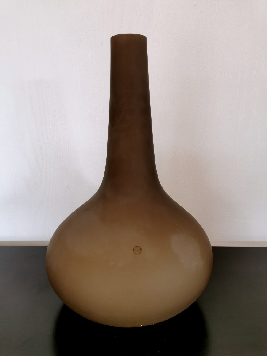 Vase de forme organique et élancée Murano par Salviati 