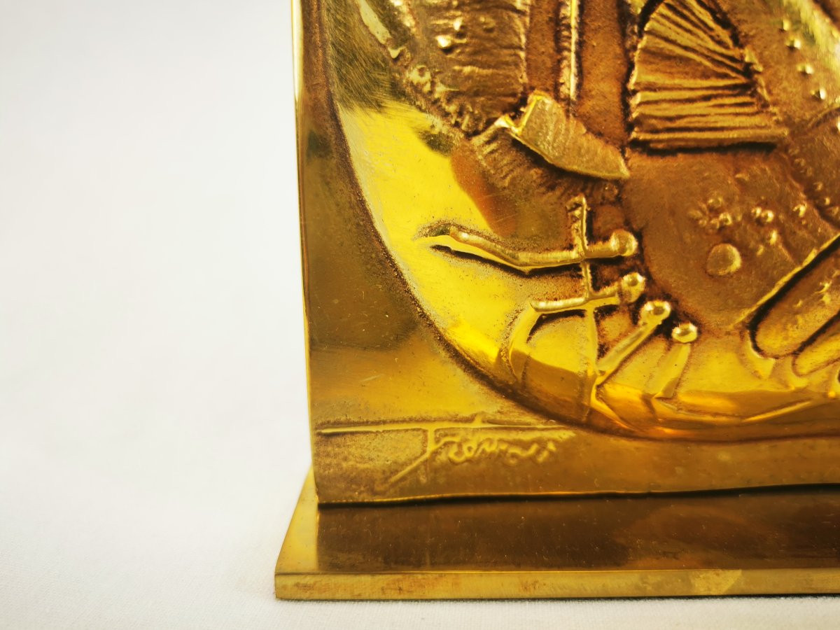 Decorative Bronze Plaque Signed Jean Yves Trémois -photo-3