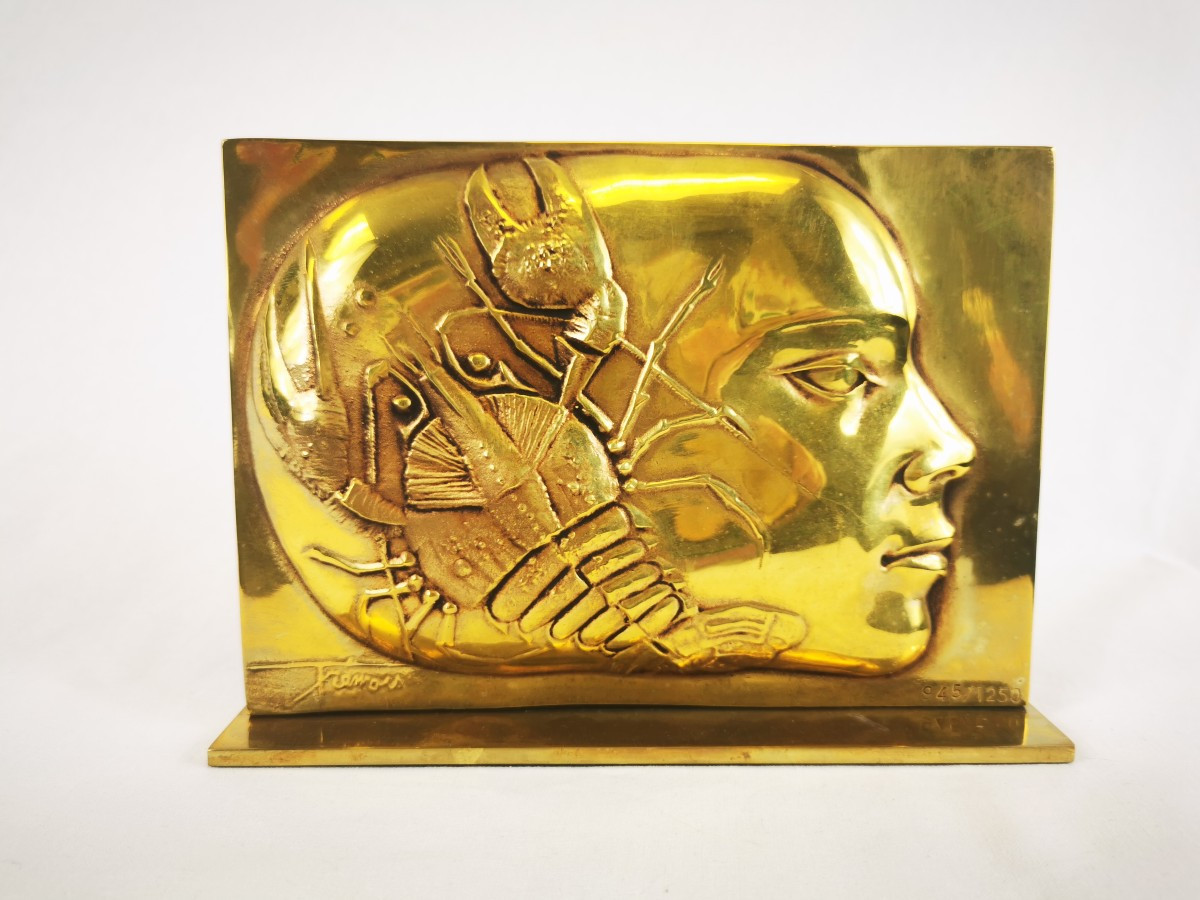 Decorative Bronze Plaque Signed Jean Yves Trémois 
