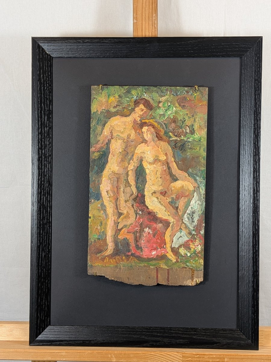 Huile sur panneau, Étude de nus Lutz Binaepfel-photo-8