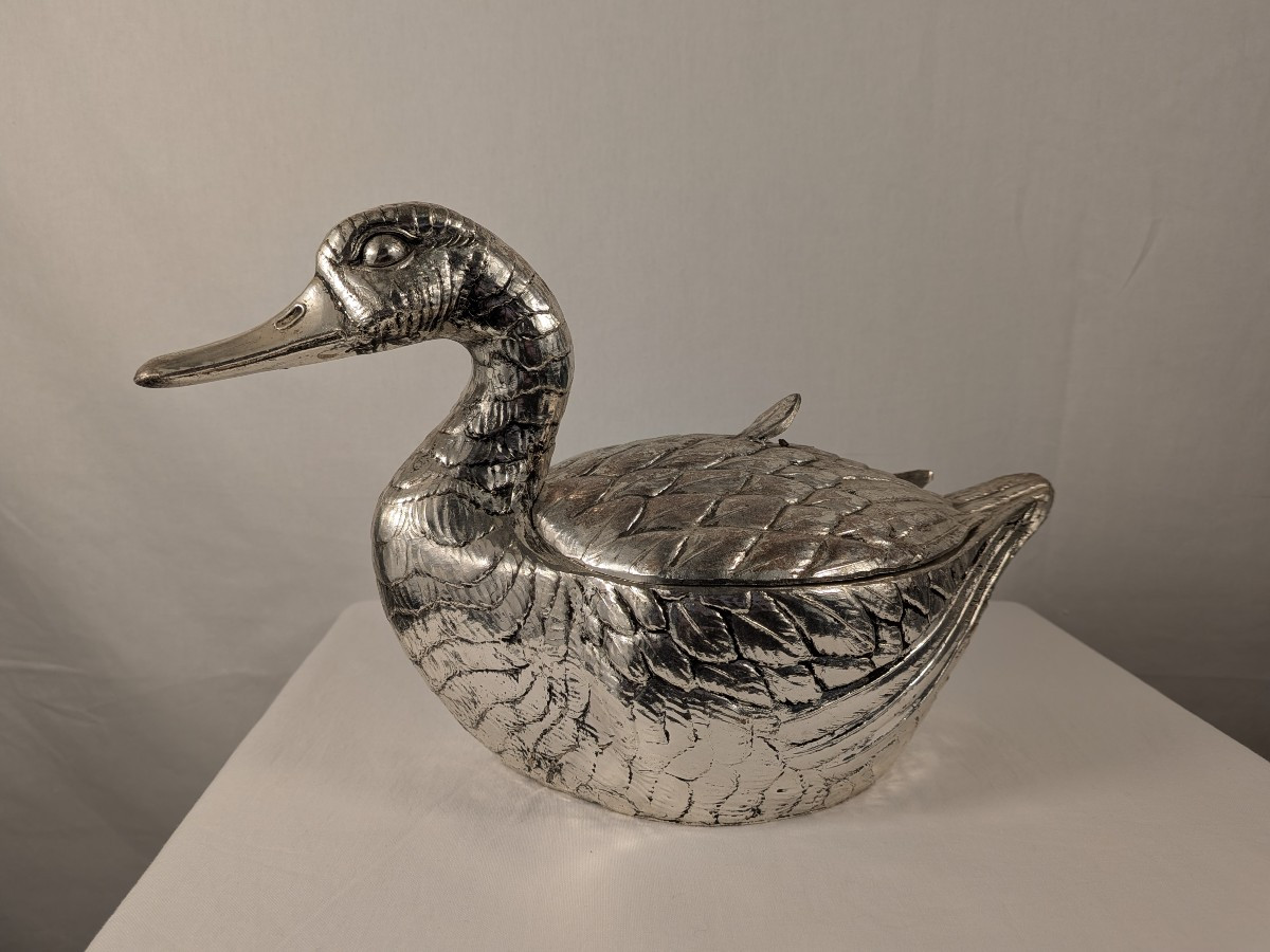 Seau à glaçons canard signé Mauro Manetti 