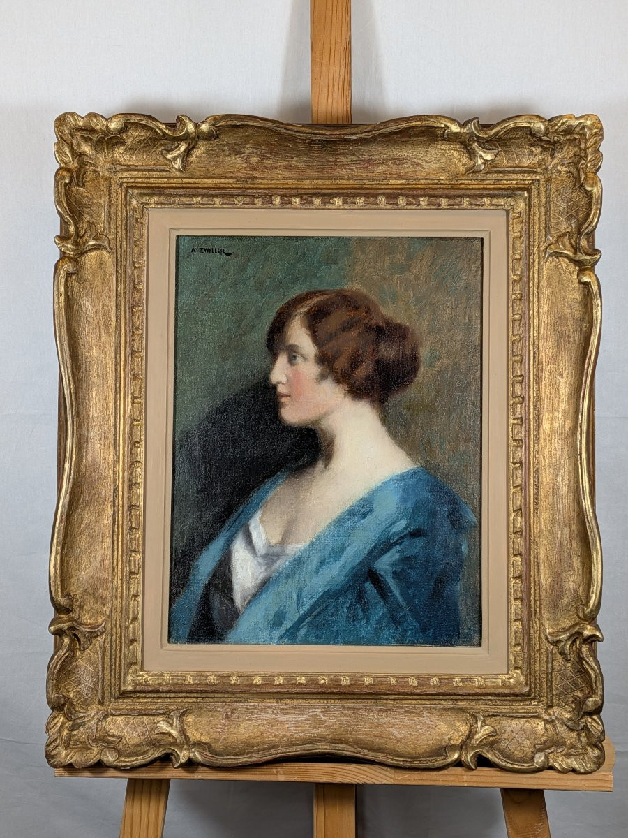 Huile sur toile signée Zwiller ( peintre Alsacien) -photo-2