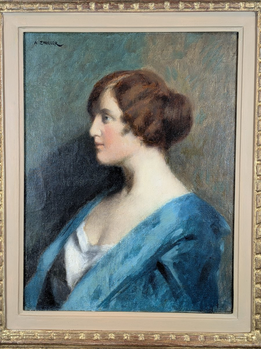Huile sur toile signée Zwiller ( peintre Alsacien) -photo-3
