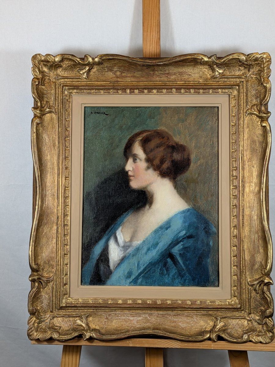 Huile sur toile signée Zwiller ( peintre Alsacien) -photo-2