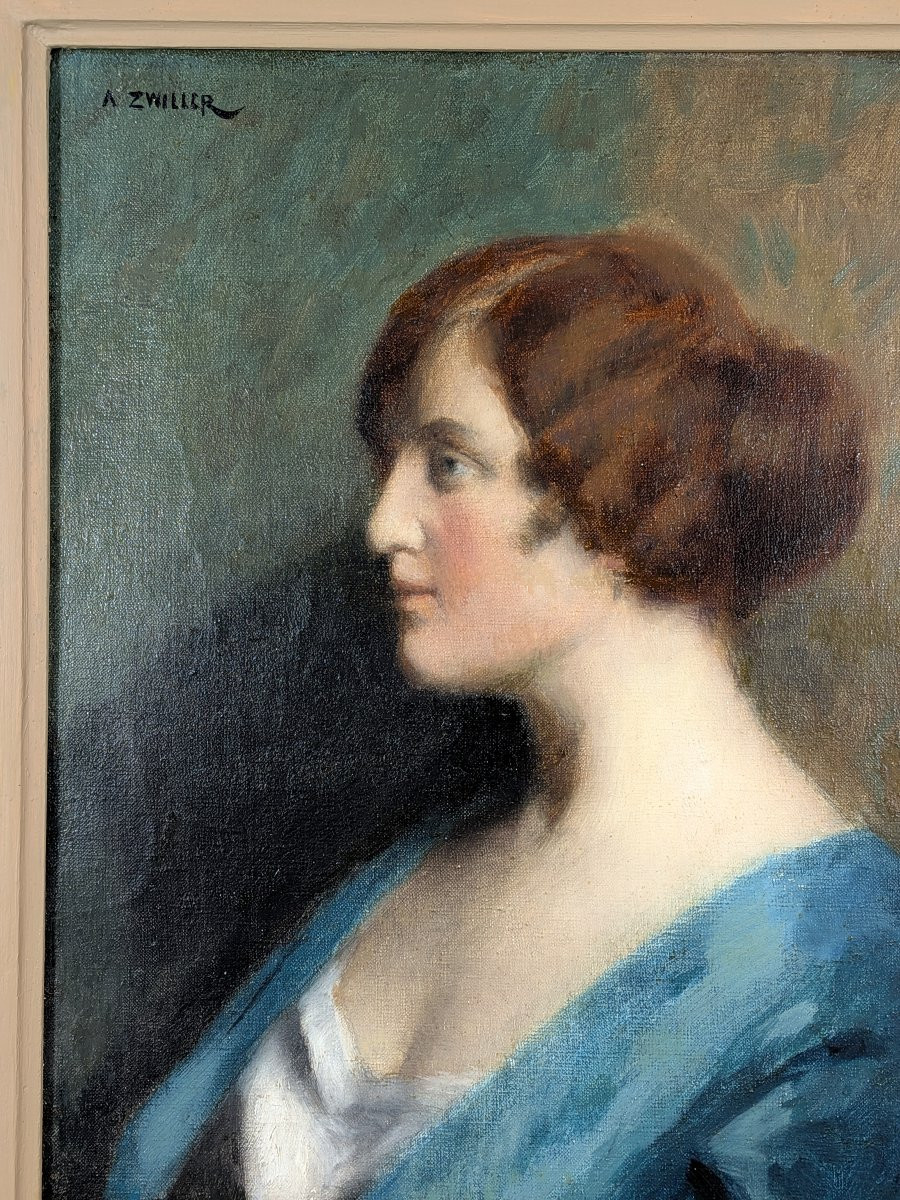 Huile sur toile signée Zwiller ( peintre Alsacien) -photo-3