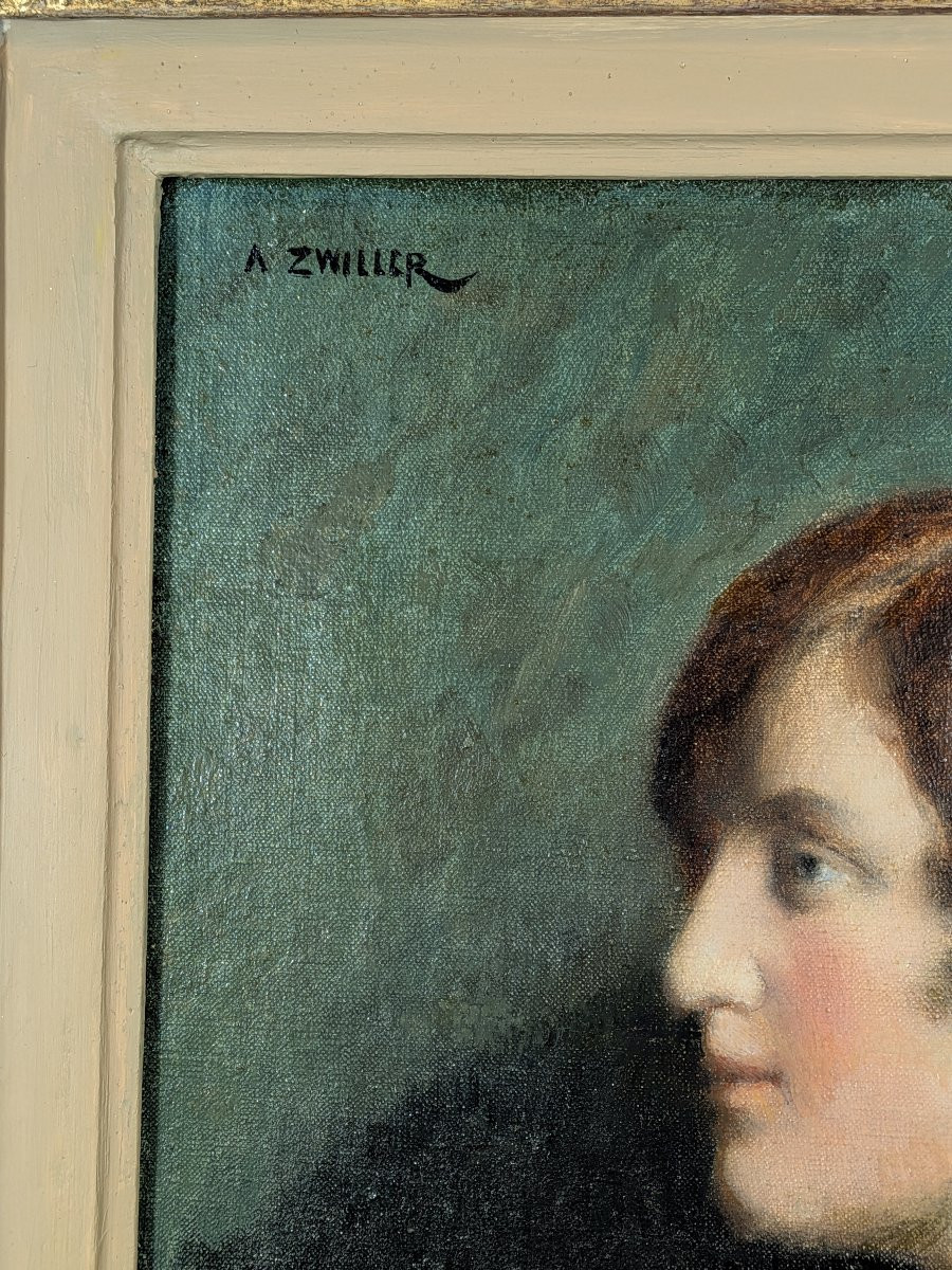 Huile sur toile signée Zwiller ( peintre Alsacien) -photo-4