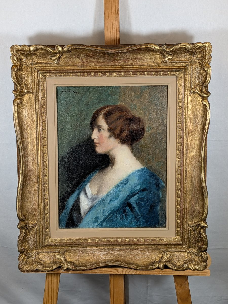 Huile sur toile signée Zwiller ( peintre Alsacien) -photo-6