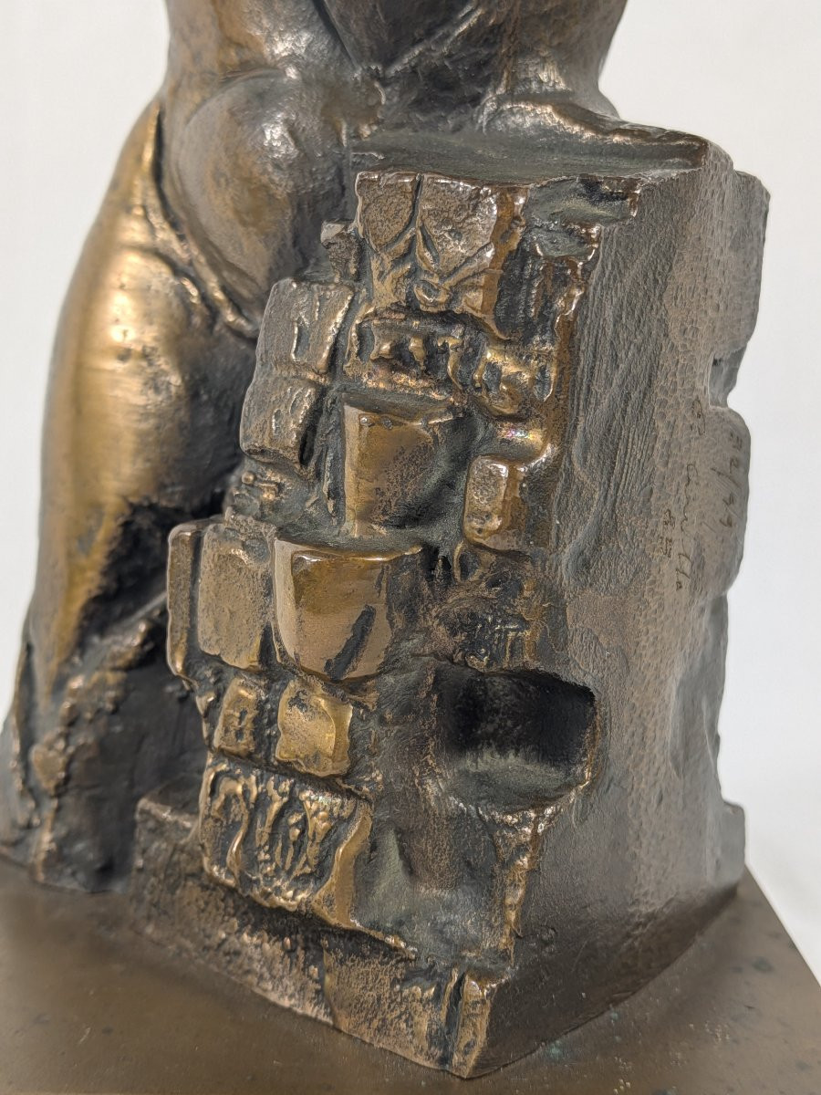 Bronze Sculpture Signed Edmondo Cirillo, 1980-photo-7