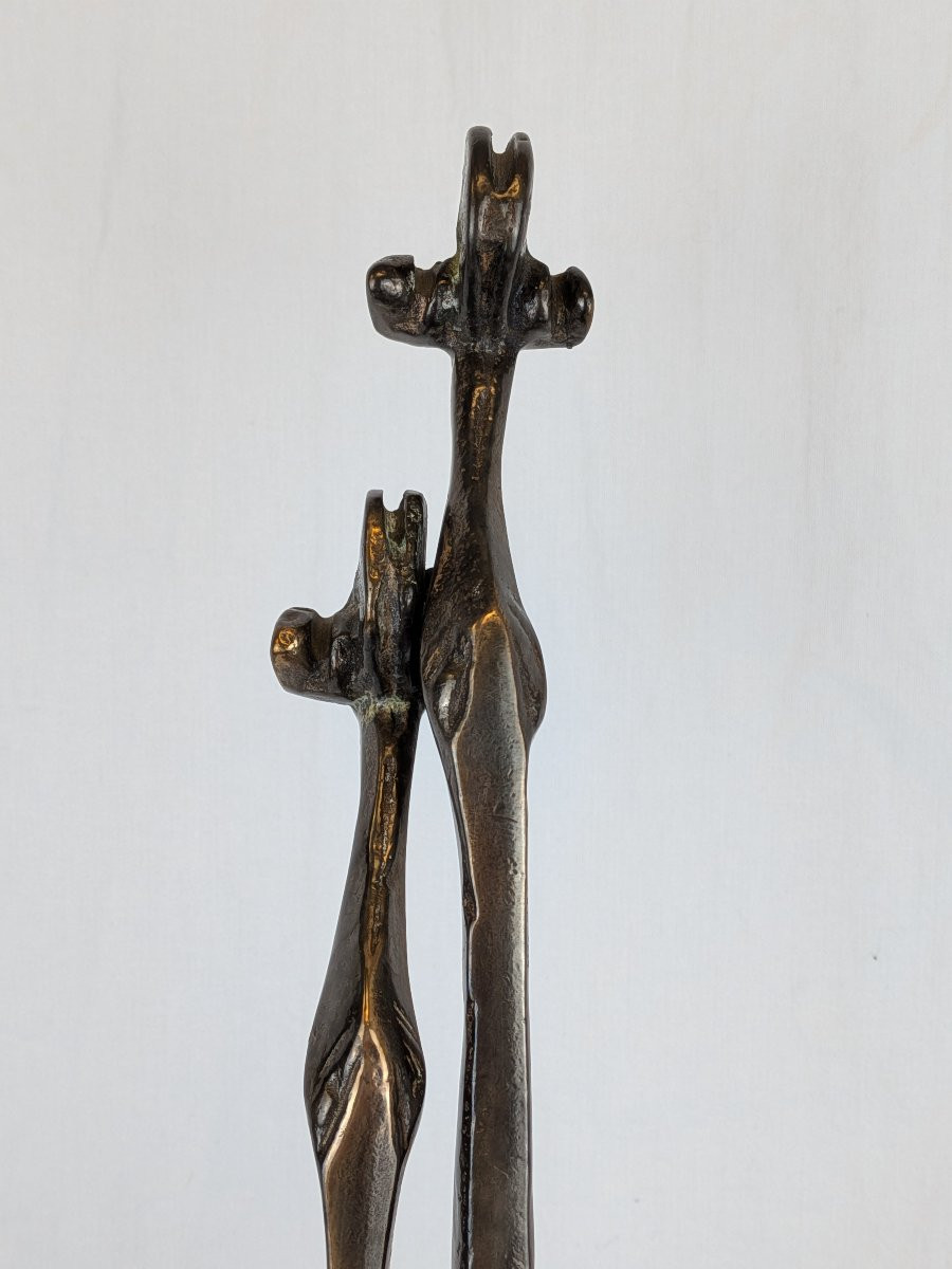 Sculpture en bronze "Les Grands Violons" de Yves Lohé avec certificat-photo-4