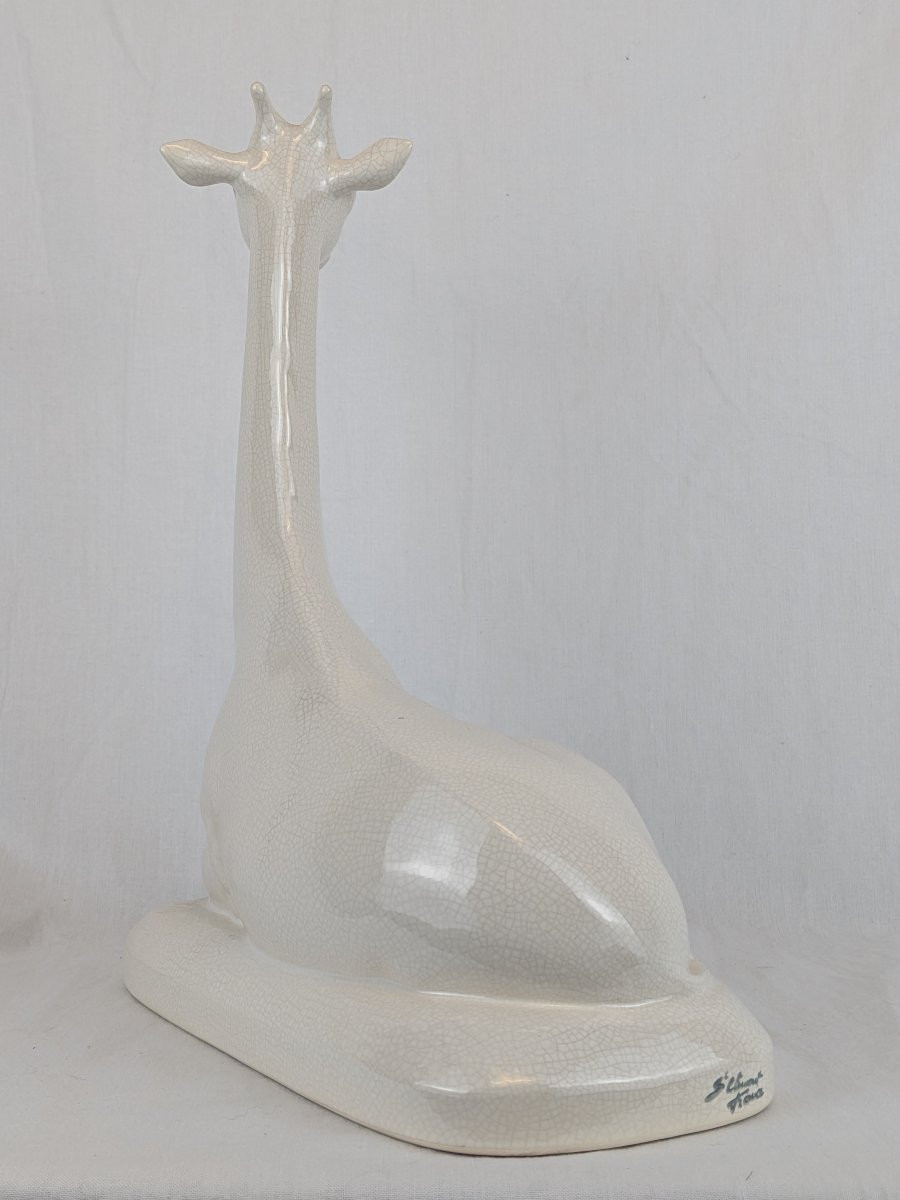 Objet de décoration en céramique " La girafe" Saint Clément -photo-3