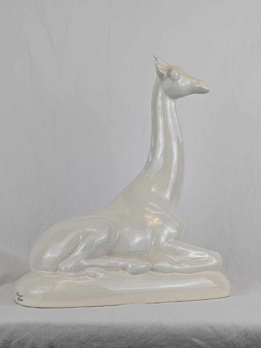 Objet de décoration en céramique " La girafe" Saint Clément -photo-2