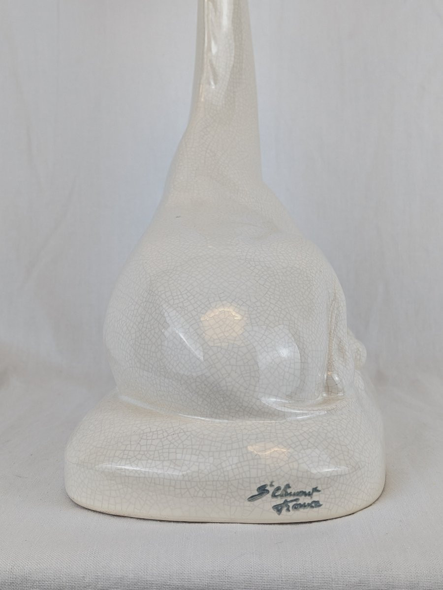 Objet de décoration en céramique " La girafe" Saint Clément -photo-3