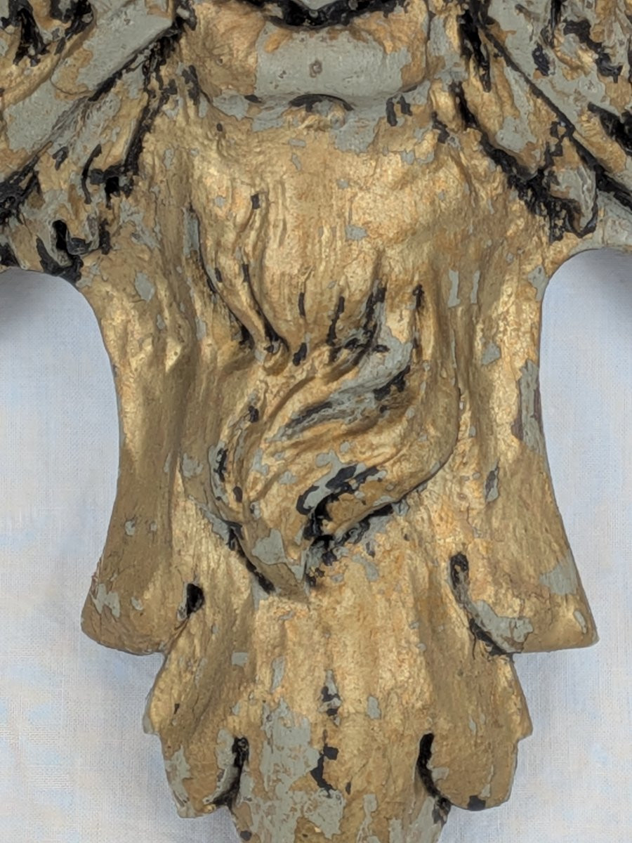 Tête de Satyre, Sculpture en bois fin XIX iéme-photo-5