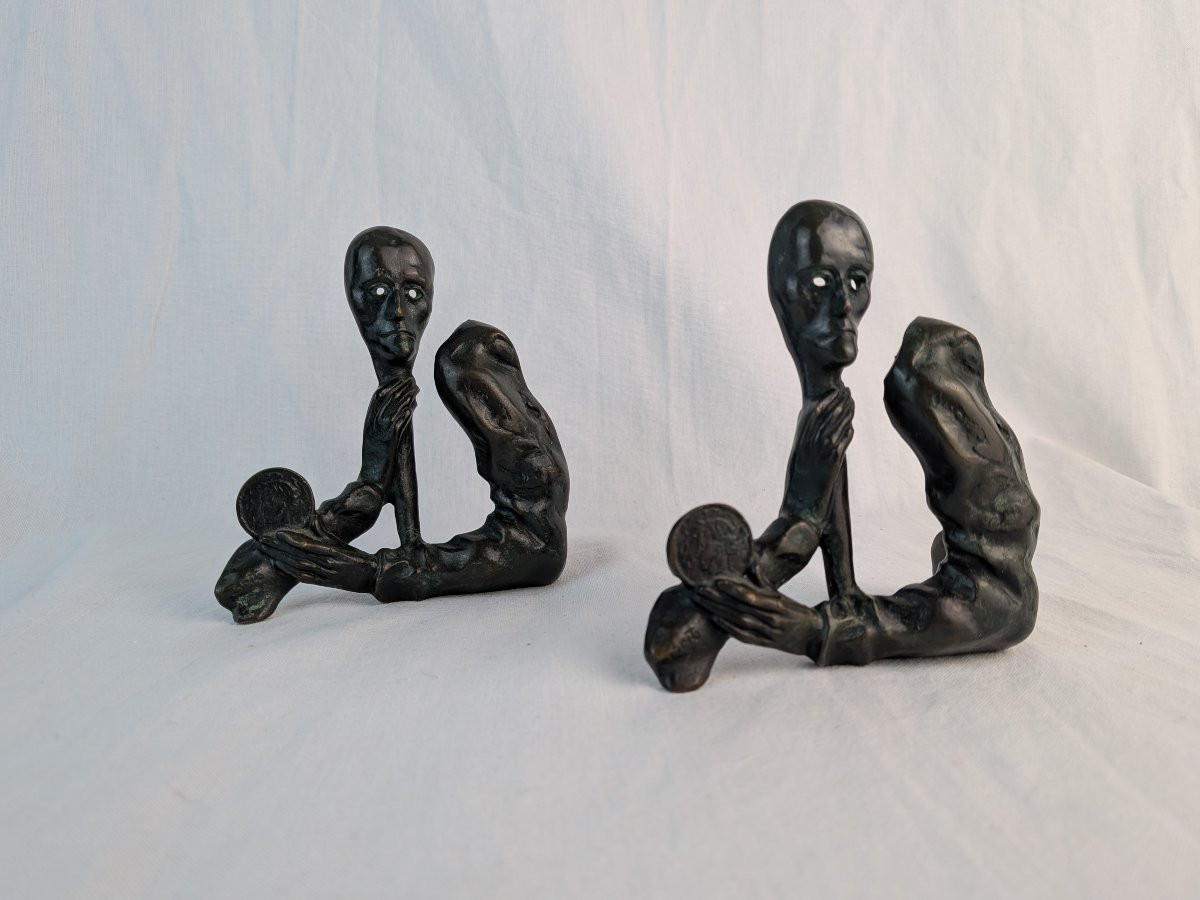 Sculpture Duo "the Illusion Of Being" Jacqueline Jorge Brito Monnaie De Paris -photo-2