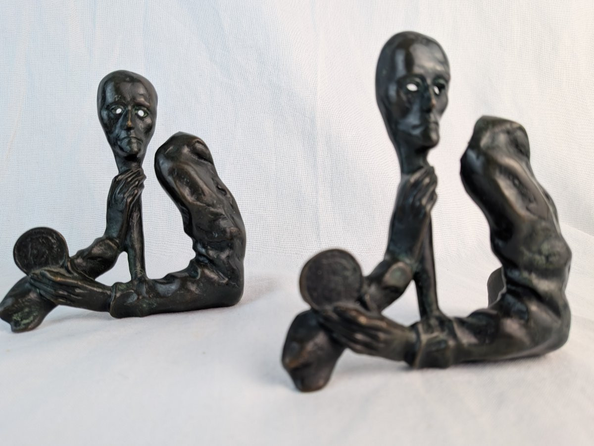 Sculpture Duo "the Illusion Of Being" Jacqueline Jorge Brito Monnaie De Paris -photo-3