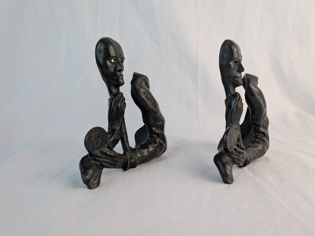 Sculpture Duo "the Illusion Of Being" Jacqueline Jorge Brito Monnaie De Paris -photo-4