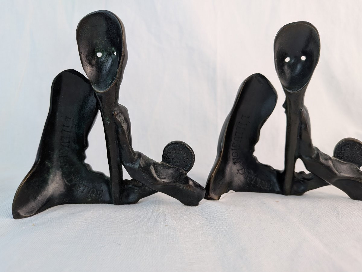 Sculpture Duo "the Illusion Of Being" Jacqueline Jorge Brito Monnaie De Paris -photo-6