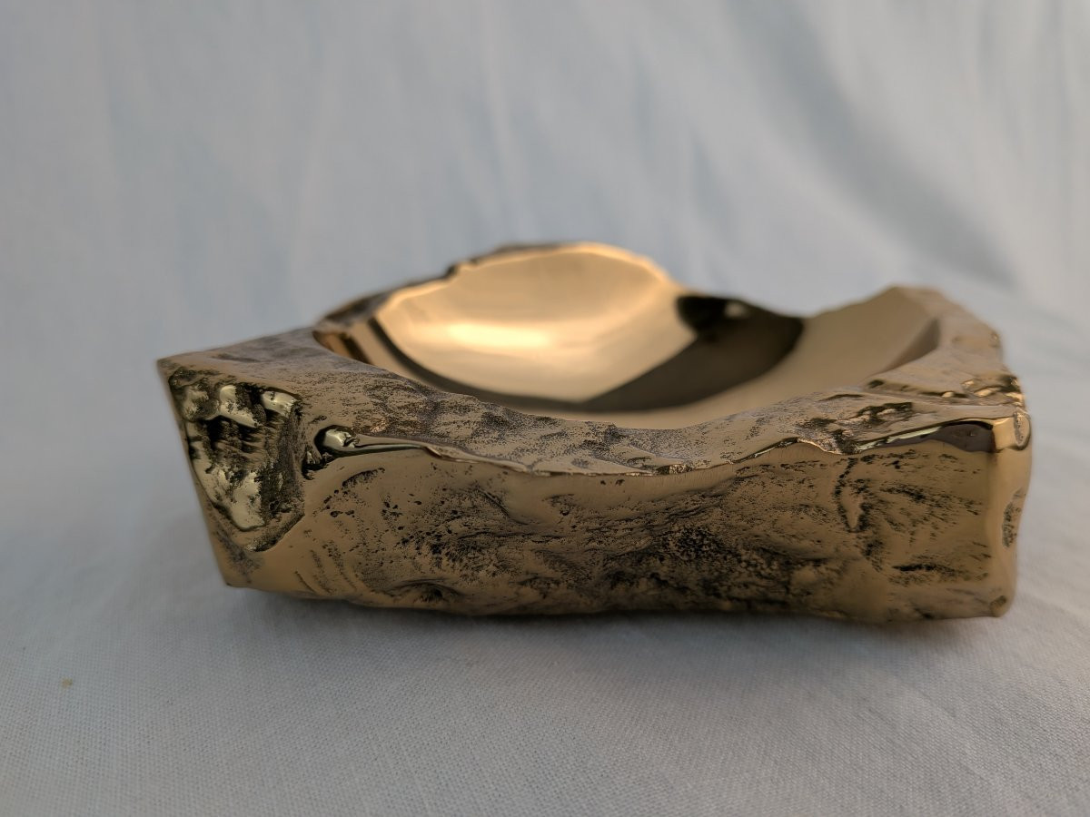 Monique Gerber Roc Model Gilt Bronze Trinket Tray -photo-3