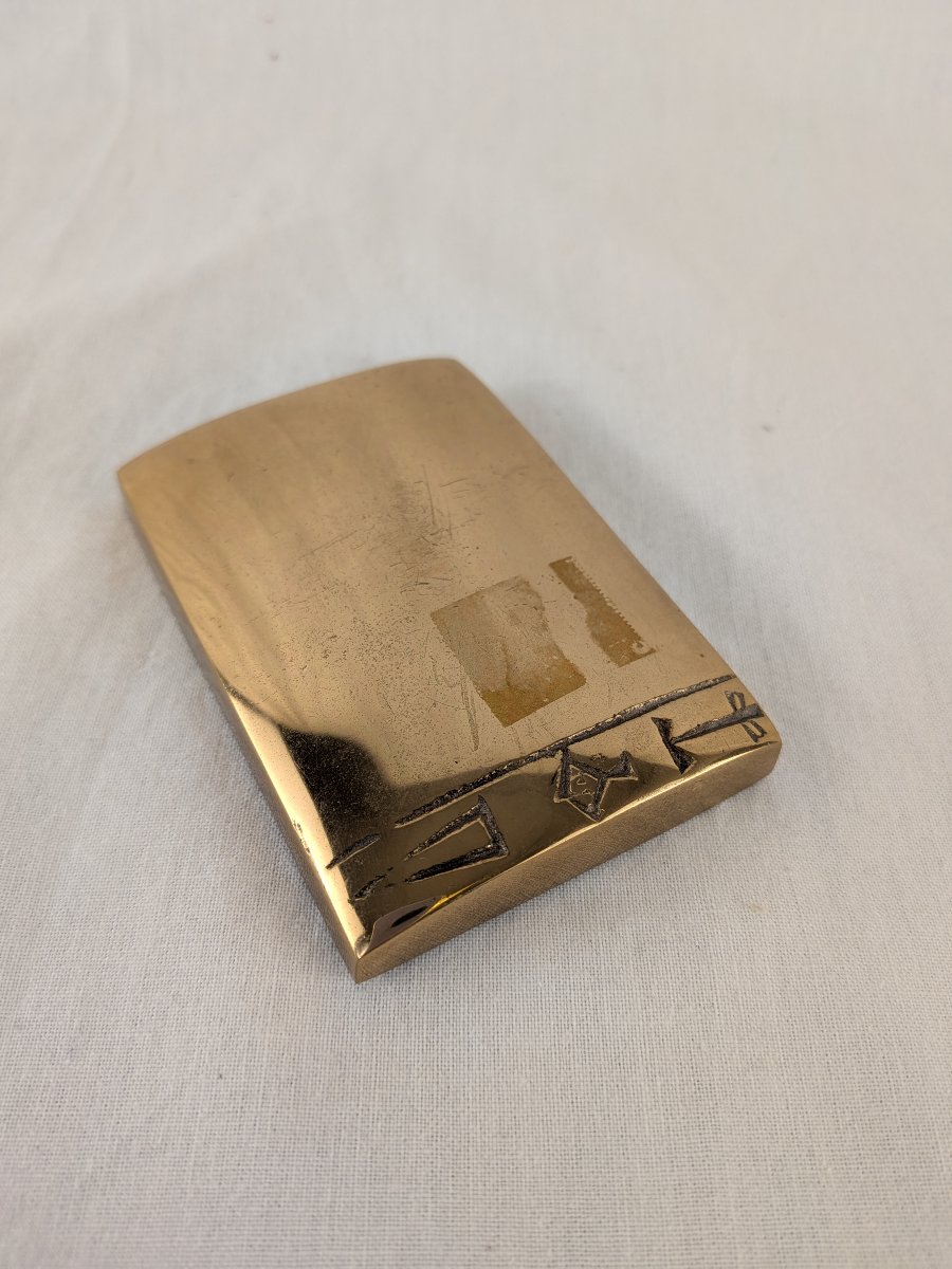 Bronze Paperweight, Foundation Tablet Of The Temple Of The Goddess Nanshé-photo-3