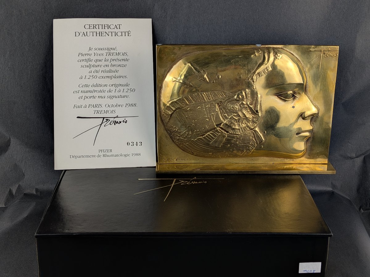 Sculpture Bronze Signed Yves Trémois -photo-2