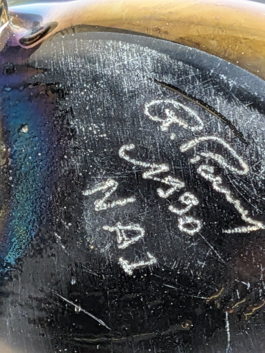 Ribbon-base Vase Signed By Robert Pierini -photo-2