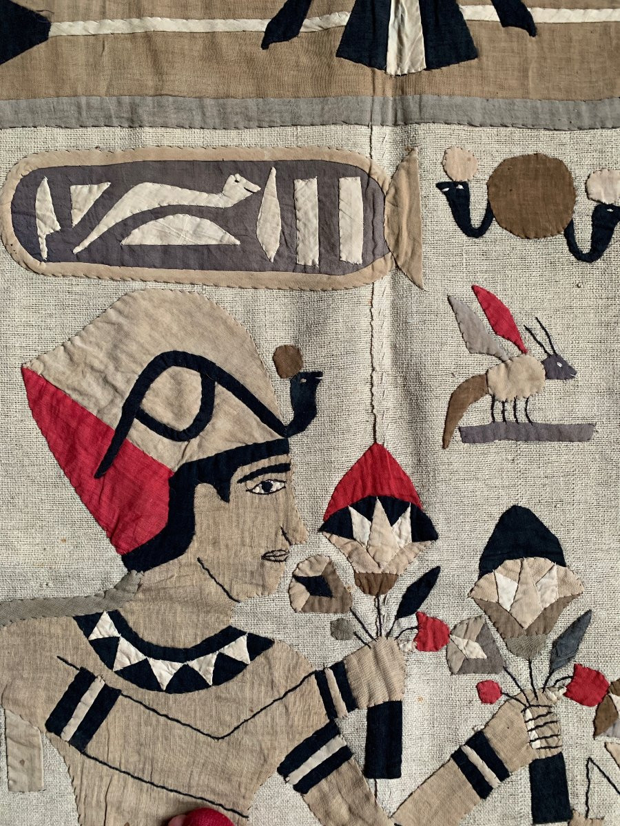 Wall Tapestry, In Great Condition, Made In Egypt, Early 1900s.-photo-3
