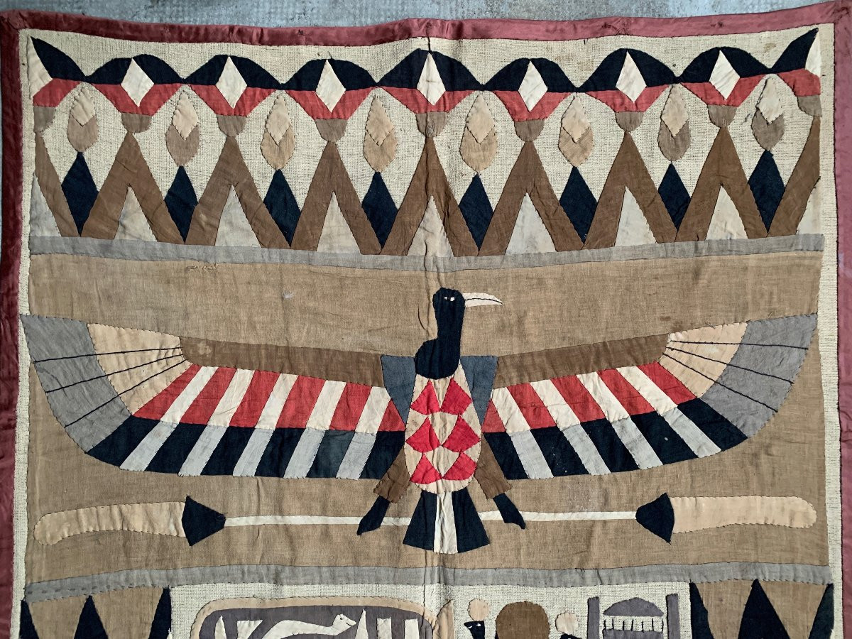 Wall Tapestry, In Great Condition, Made In Egypt, Early 1900s.-photo-4