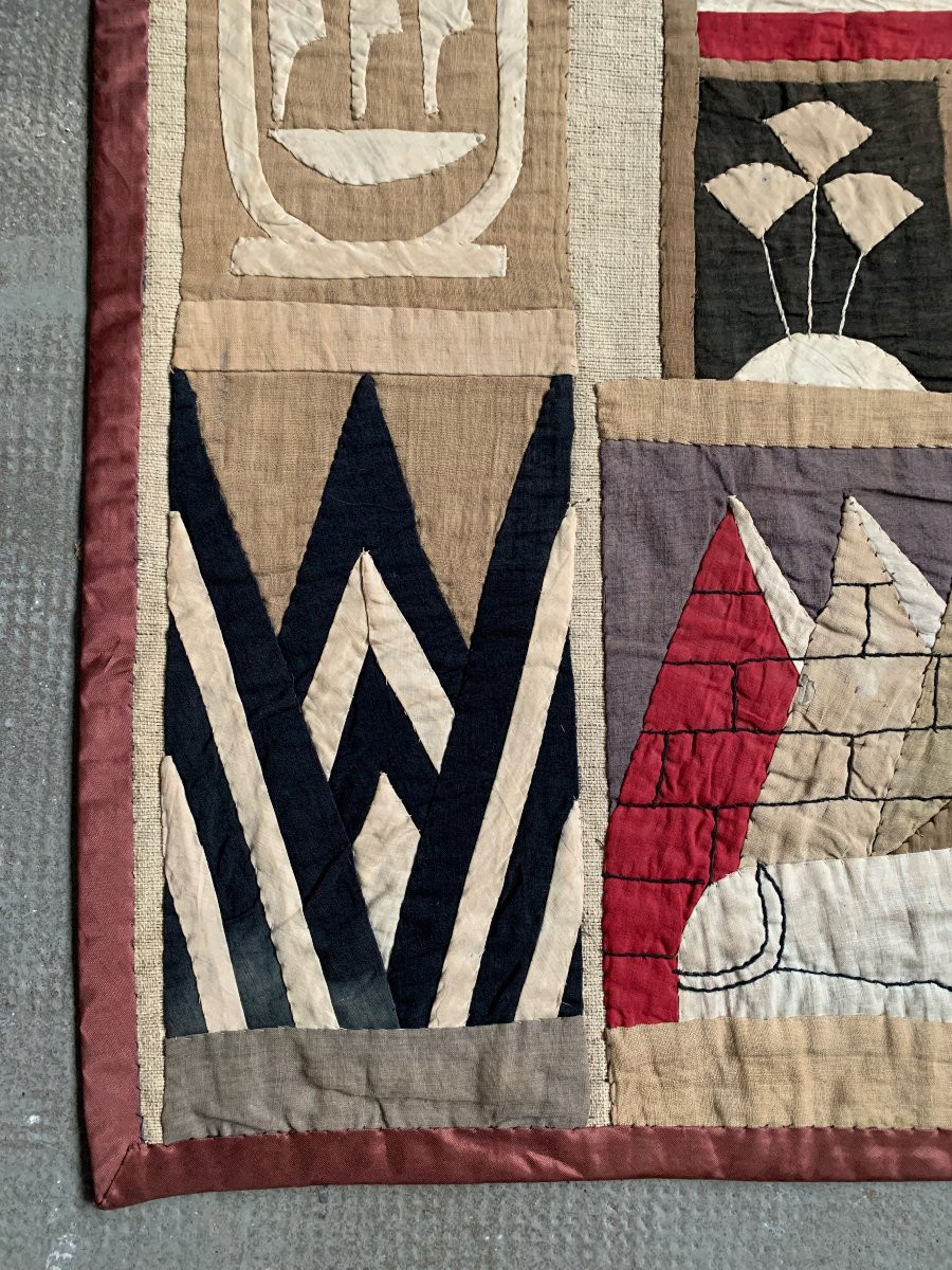 Wall Tapestry, In Great Condition, Made In Egypt, Early 1900s.-photo-3
