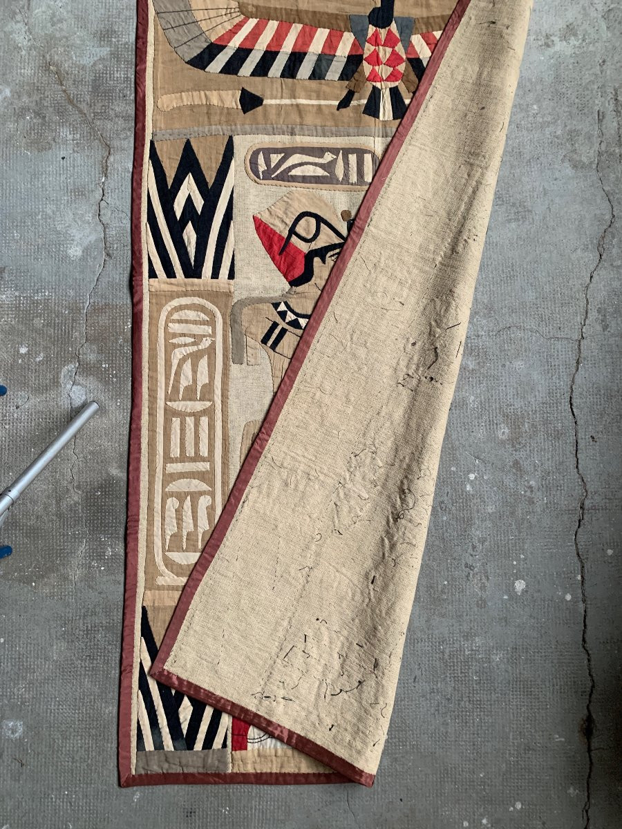 Wall Tapestry, In Great Condition, Made In Egypt, Early 1900s.-photo-5